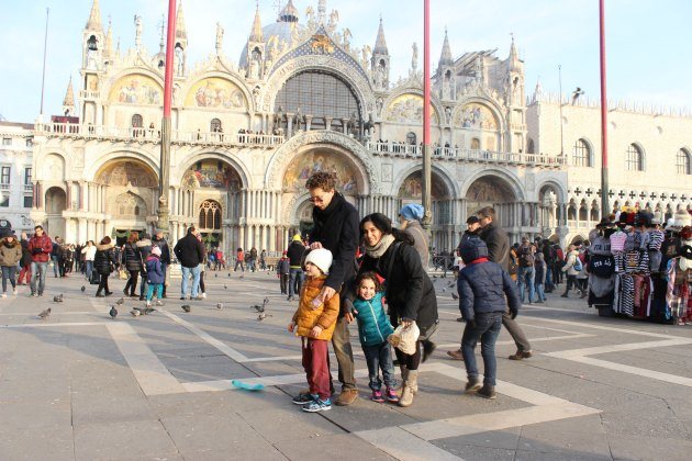 Children participating in an art workshop in Venice